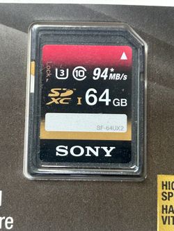 Sony 64GB, Class 1 SDXC UHS-I Memory Card - SF64UY2/TQ - New