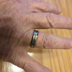 RING-MENS TUNGSTEN CARBON SIZE 10.75