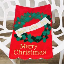 Bright Red JETMAX Merry Christmas Yard/Garden Flag