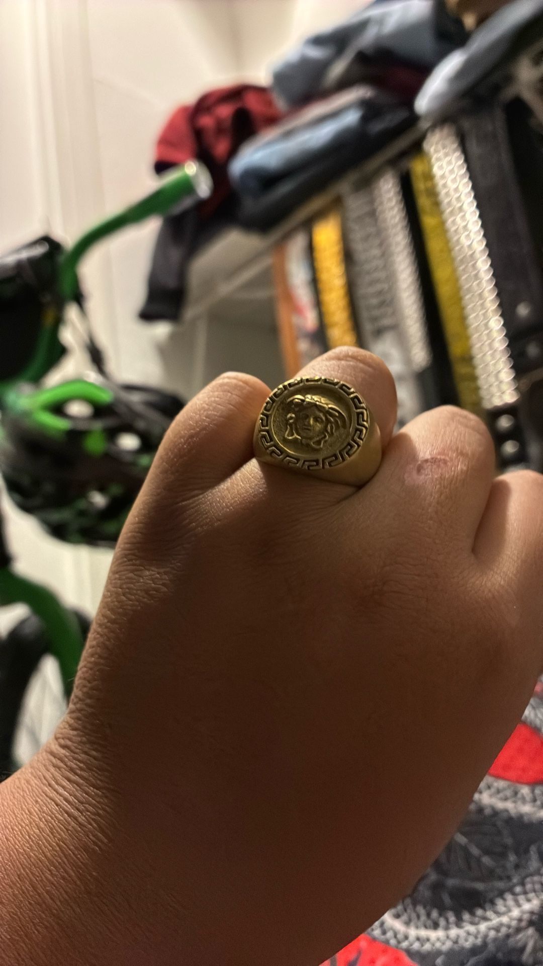 18 Karat Gold Medusa Versace Ring
