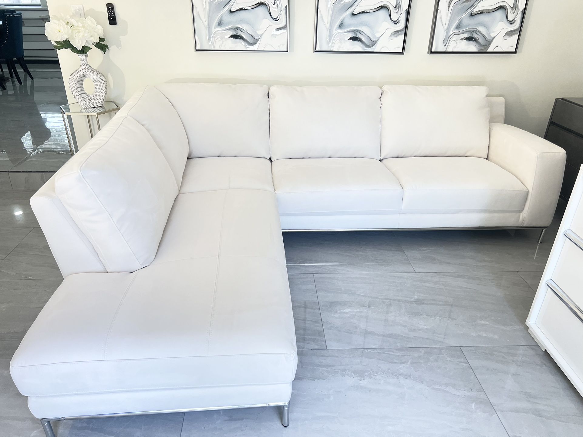White Sectional Brand New From City Furniture 