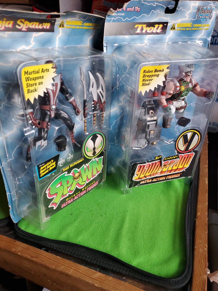 Mcfarlane NINJA SPAWN & TROLL action Figures Still In Package Both For $25