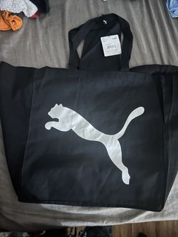 Large Black Puma Tote Bag