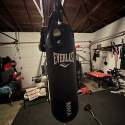 Everlast Boxing MMA Bag With Wood Hanger