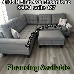 Sectional With Ottoman Brand New