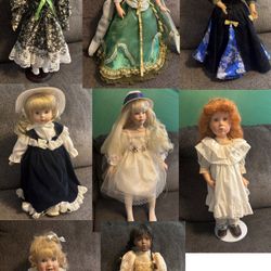 8 Porcelain Dolls
