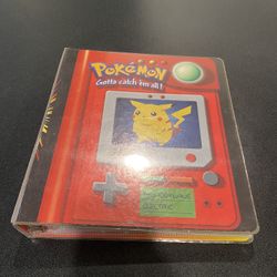 Vintage Pikachu 1999 3 Ring Card Binder