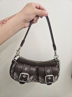 Coach brown shoulder purse
