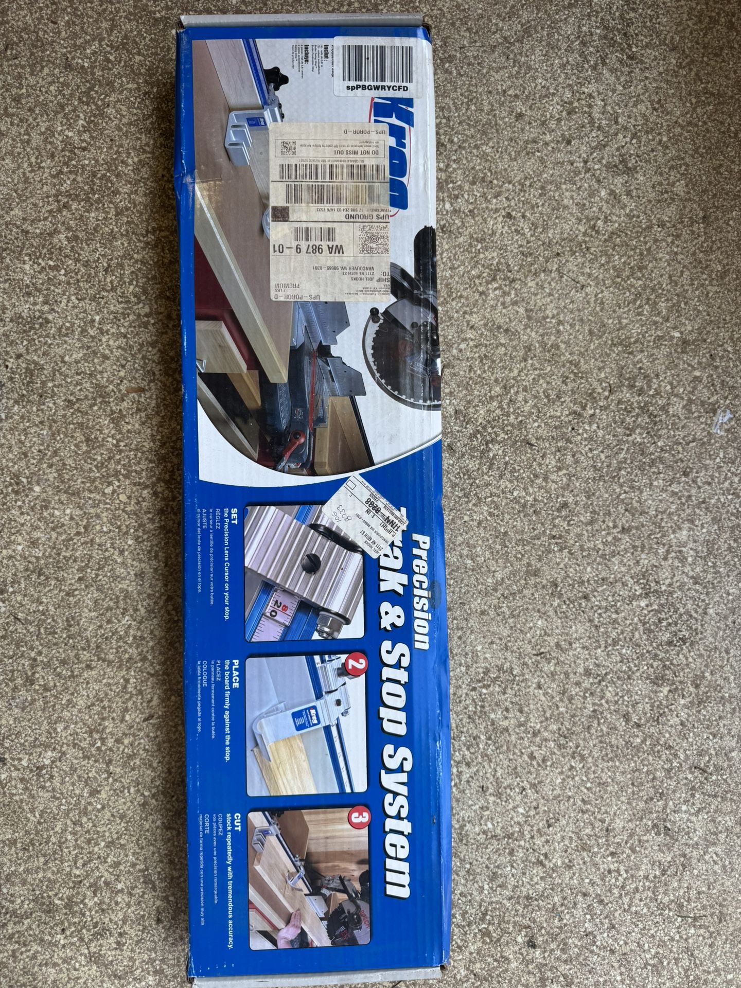 Kreg KMS8000 Precision Trak & Stops Kit - Track Guide for Miter Saw - Woodworking Saw Guide - Miter Saw Accessories - Woodworking Tools