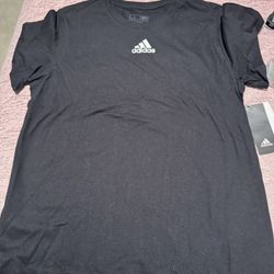 Nwt Womens Large Adidas Fresh Black Ss Short Sleeve Shirt 