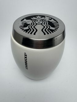 Starbucks 2011 White Coffee Canister Tea Sugar Cookie Jar