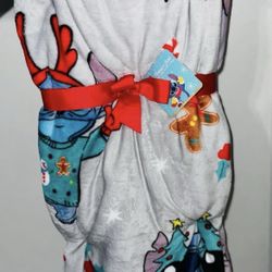 Stitch & Angel Christmas Throw Blanket Set 🩵🩷
