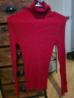 Red long sleeve turtleneck