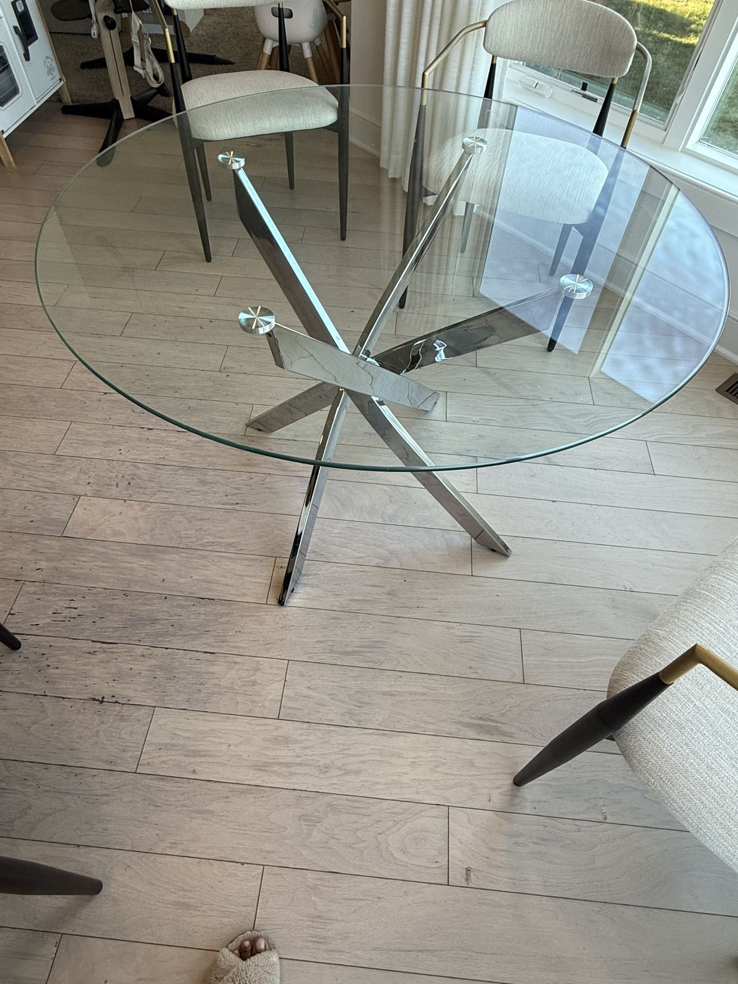 Small Round Glass Top Dining Table