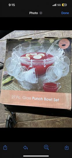 Glass Punch Bowl