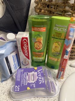 Shampoo toothpaste razor bundle
