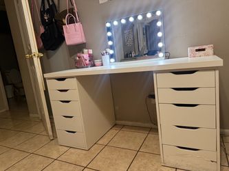 IKEA MAKEUP VANITY WITH MIRROR