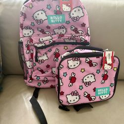Hello Kitty Pink Backpack and Lunch Bag