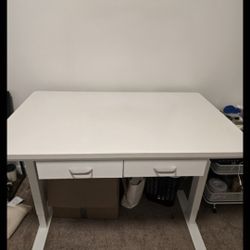 White 2 Stage Motor Electric Standing Desk