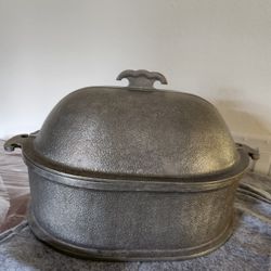 Vintage Hammered Aluminum  Roasting Pan
