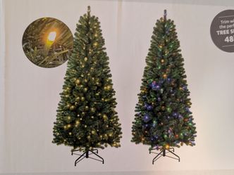 At Home 7 ft Pre-Lit Granger Fir Christmas Tree – Color-Changing LED Lights $50, obo