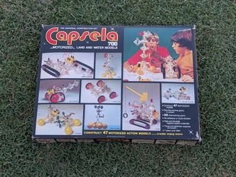 Vintage Capsela 700 Motorized Construction Toy Set - Huge Lot w/ Extras & Manual