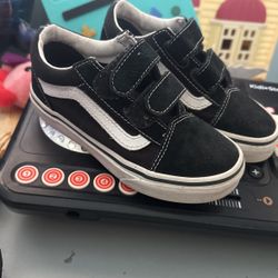 White And Black Size 12 Boys Vans