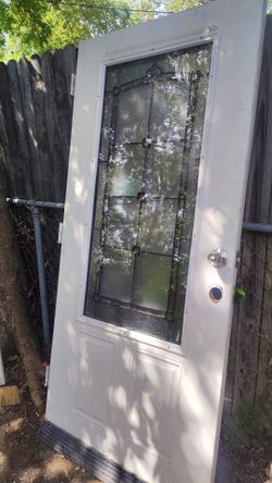 Exterior Door with Stained Glass insert