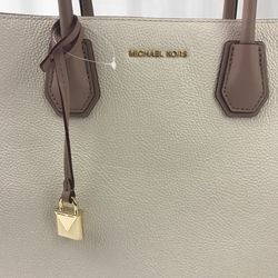 Michael Kors Mercer Large Convertible Leather Tote Fawn
