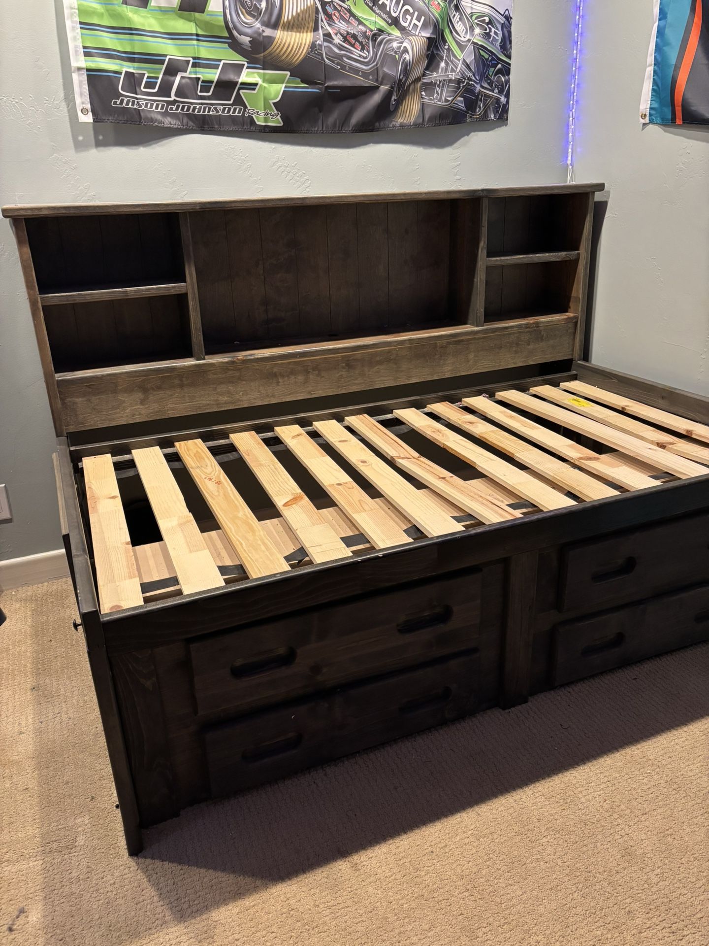 Twin Wood Bed Set