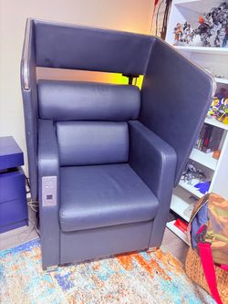 Unique OFM Morph Privacy Lounge Chair w/ Power Outlets & USB