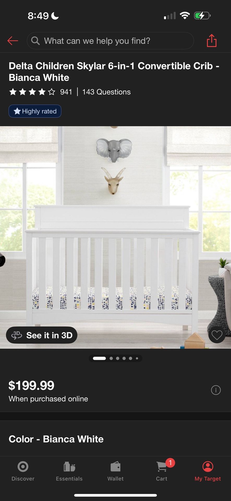 delta Children Skylar 6-in-1 Crib And Mattress &mattress Cover