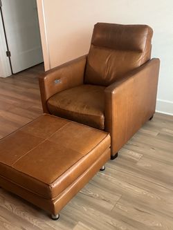 West Elm Leather Recliner