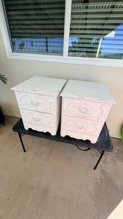 Pair of Shabby Chic Nightstands