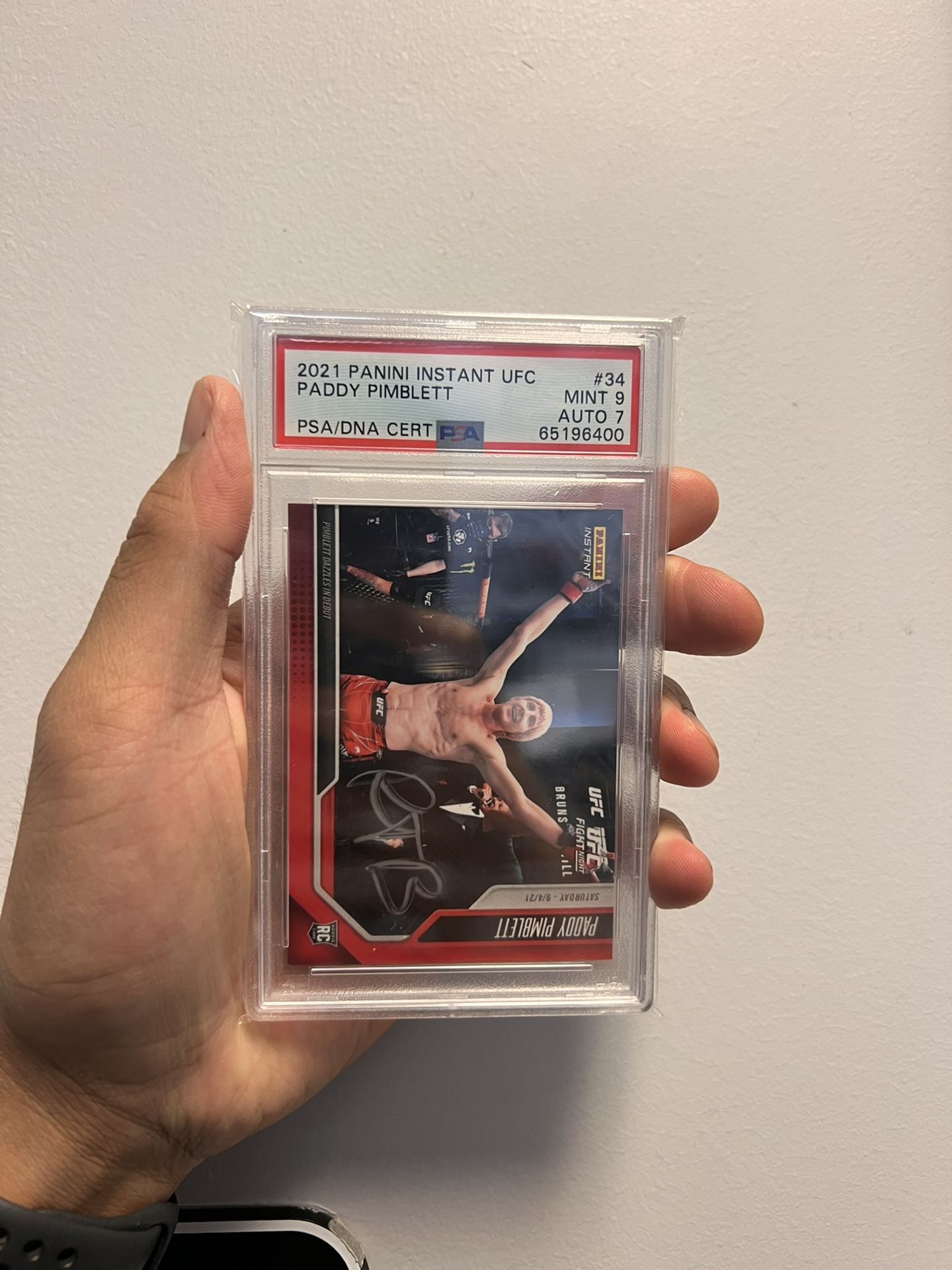 Paddy Pimblett RC AUTO RED PSA 9