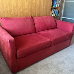 Red Sofa Bed For Sale - $150