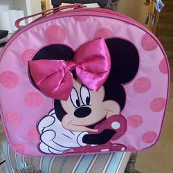 Disney Minnie Mouse Girls Luggage Suitcase Carryon