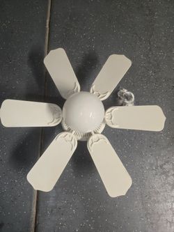 Small ceiling fan with light