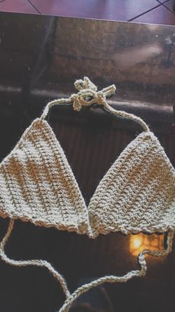 Sage Green Handmade Crochet Bikini Set