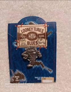 Vintage Looney tunes blues taz with attitude pewter pin