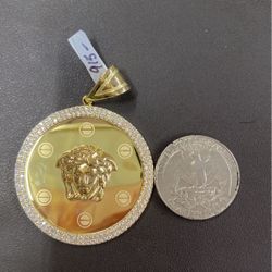 14K Versace Pendant 