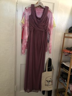 David’s bridal crisscross off the shoulder mesh dress