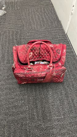 Red bandana Paisley Print Luggage