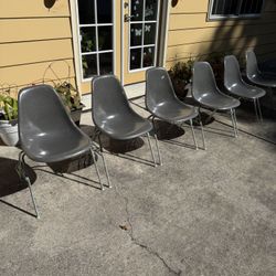 6 Herman Miller Eames Shell Chairs