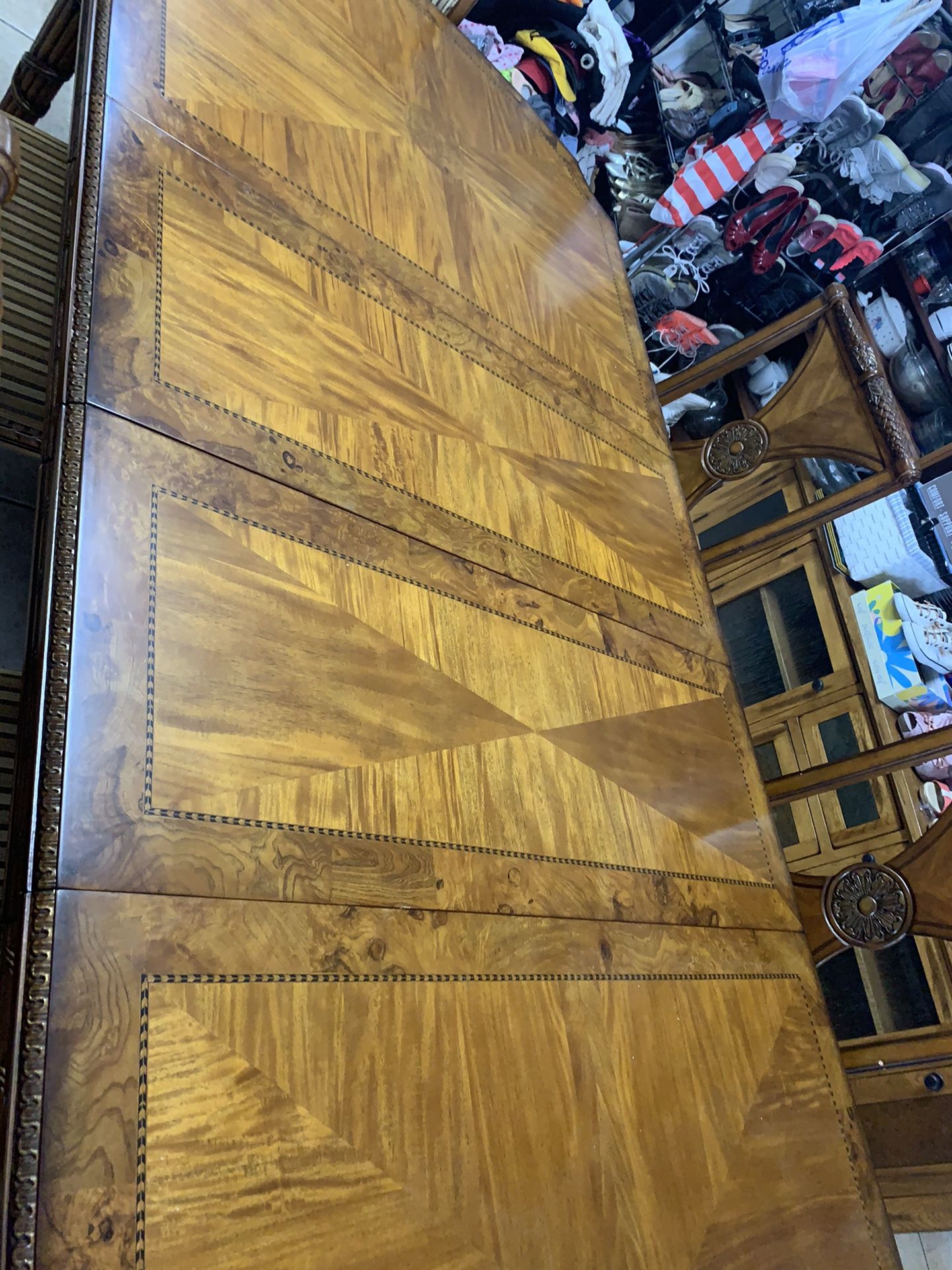 Dining room table and six chairs