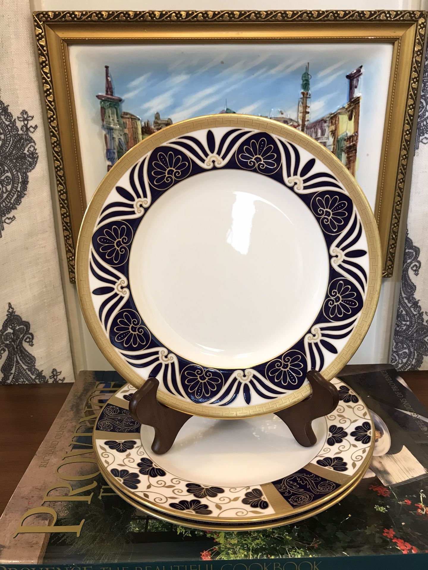 3, vintage, fine bone china plates