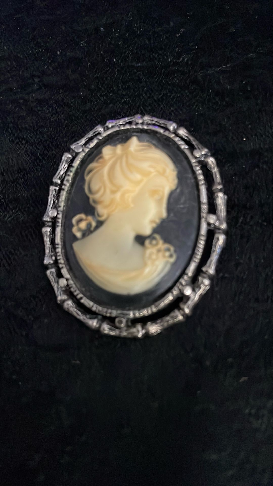 Cameo Brooch Pin On / or Hang On Necklace/pendant