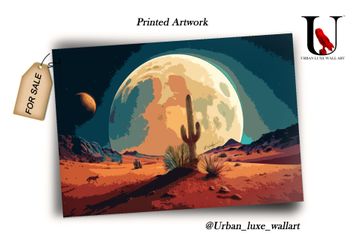 Big 24x36 Framed Art Print - Desert Moon