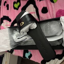 Black Coach Sandals 