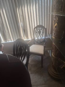 Wood dinette table and chairs